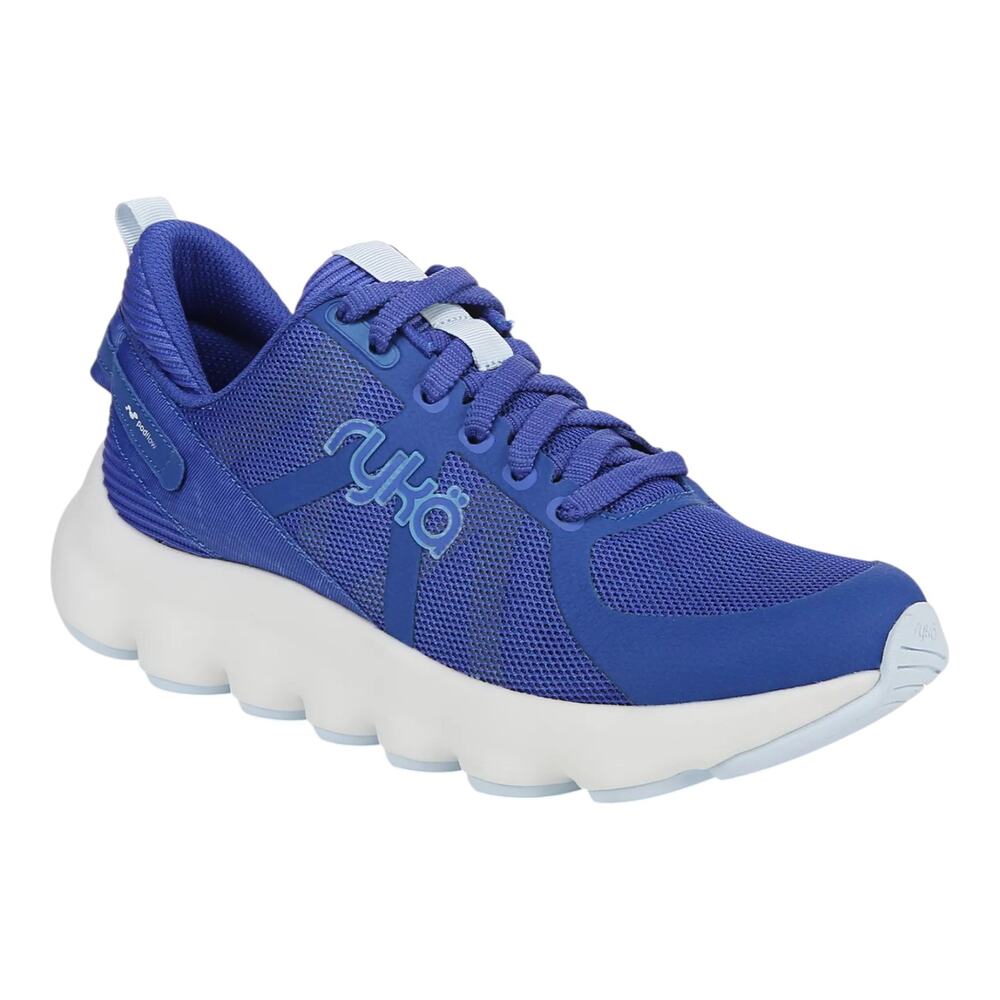 Ryka Women's Podflow Lace Up Walking Sneakers Bright Blue Size 8 1/2 W